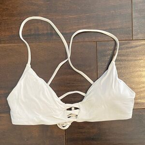 L*Space White Strappy Bikini Top